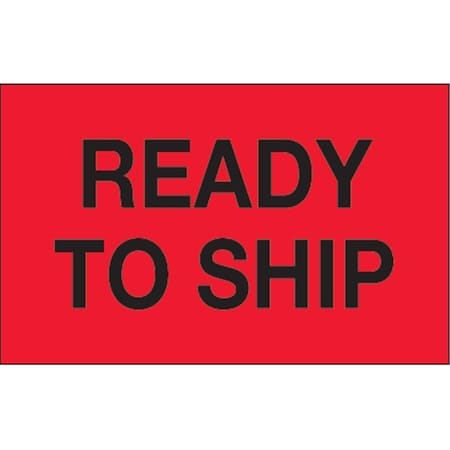 Bondad 1.25 x 2 in. - Ready To Ship Fluorescent Red Labels BO3349900